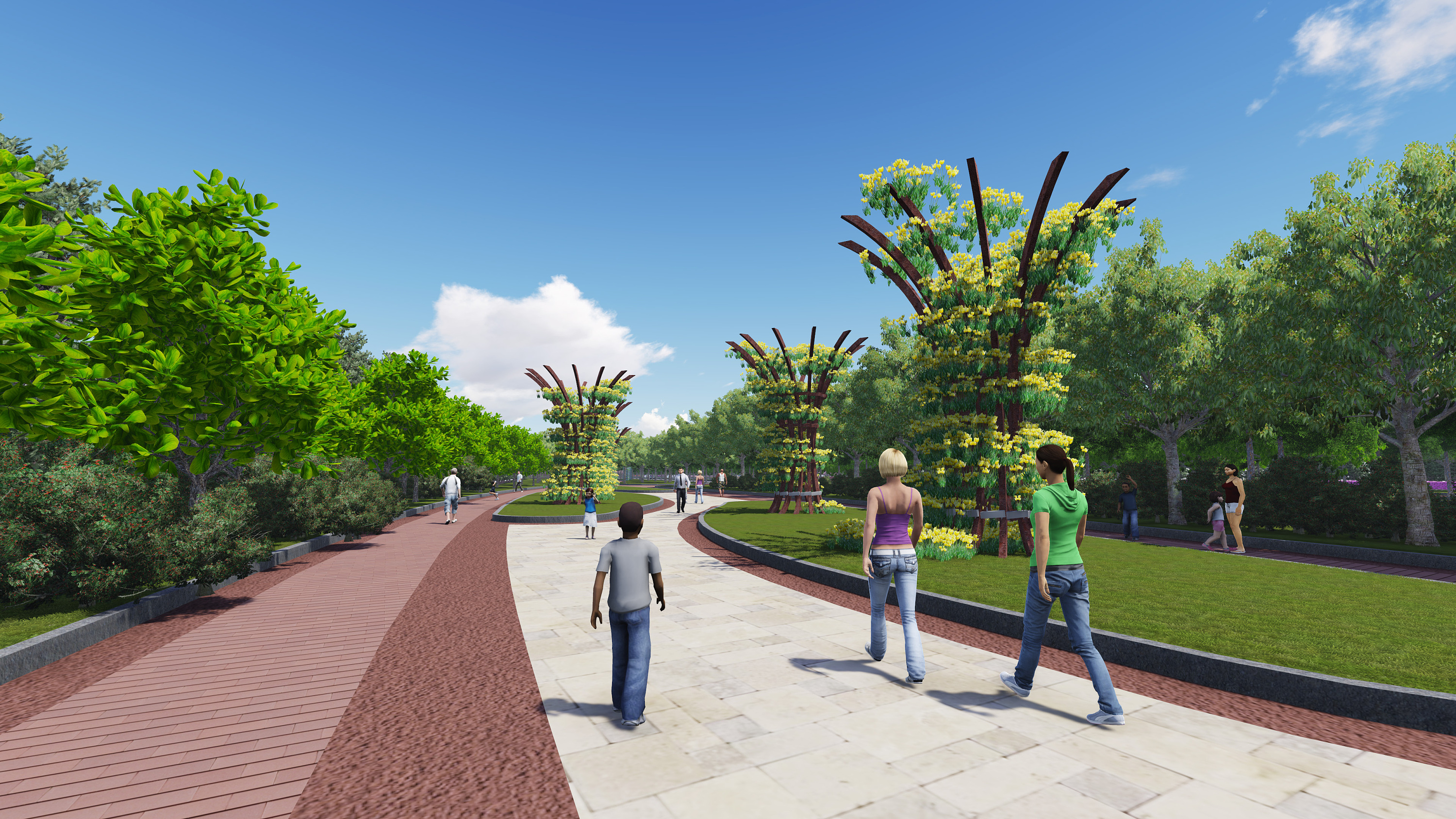 一條道路兩側景觀設計