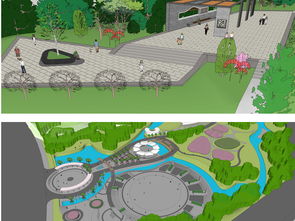 公園廣場綠化景觀設計素材 植物景觀模型大全 18537148