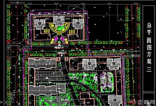 住宅小區(qū)景觀規(guī)劃總平面設(shè)計(jì)cad方案